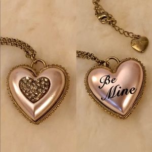 Betsey Johnson Be Mine Reversible Heart Necklace
